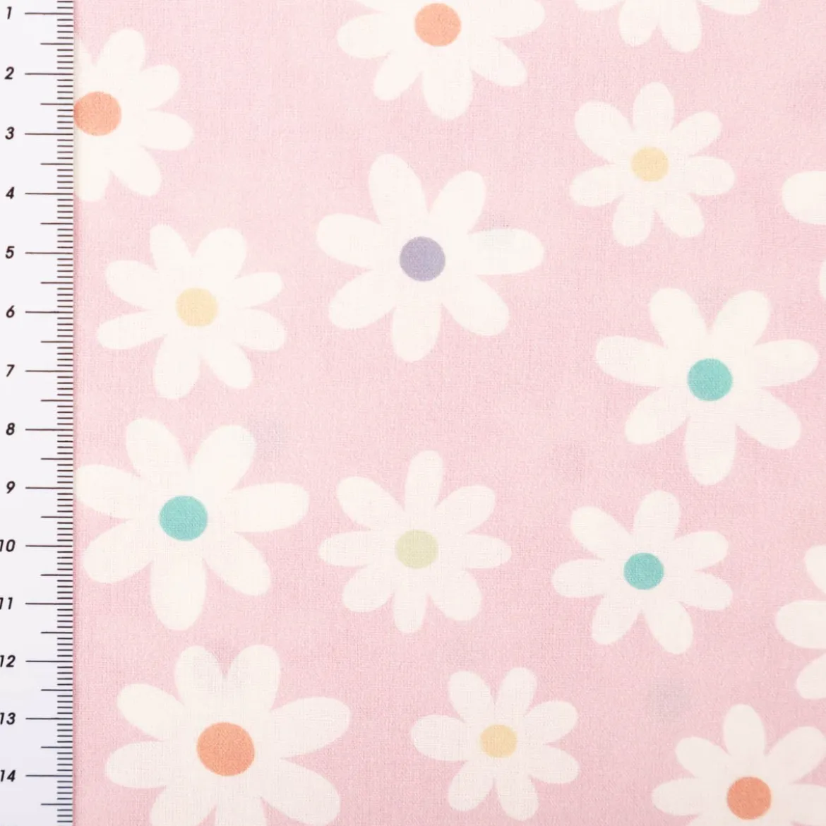 Baumwollstoff Popeline Stoff Blüten rosa 1,45m Breite