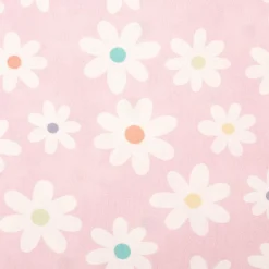 Baumwollstoff Popeline Stoff Blüten rosa 1,45m Breite