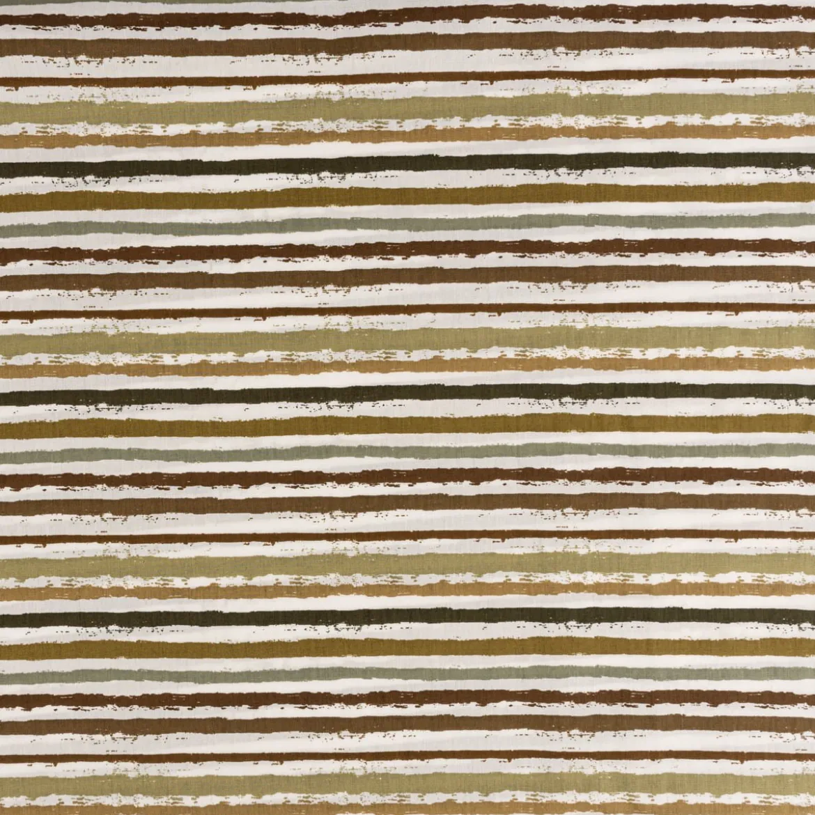 Baumwollstoff Popeline Streifen schmal weiß khakigrün taupe 1,50m Breite