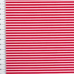 Baumwollstoff Popeline Streifen rot weiß 1,50m Breite
