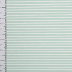 Baumwollstoff Popeline Streifen mint weiß 1,50m Breite