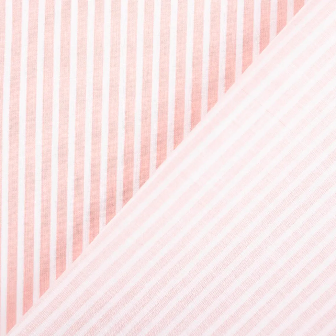 Baumwollstoff Popeline Streifen rosa weiß 1,50m Breite