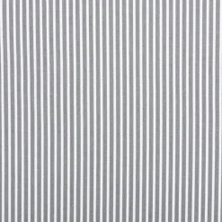 Baumwollstoff Popeline Streifen grau weiß 1,50m Breite