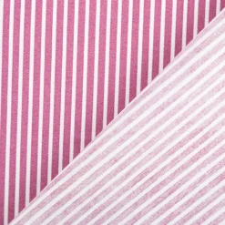 Baumwollstoff Popeline Streifen mauve weiß 1,50m Breite