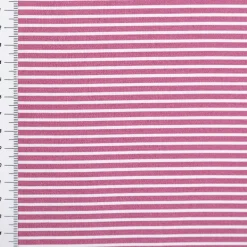 Baumwollstoff Popeline Streifen mauve weiß 1,50m Breite