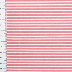 Baumwollstoff Popeline Streifen blush weiß 1,50m Breite