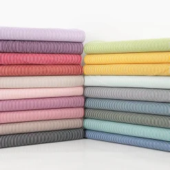 Baumwollstoff Popeline Streifen blush weiß 1,50m Breite