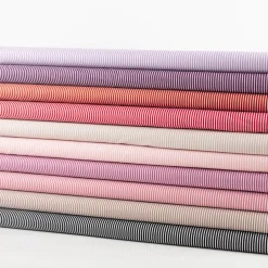 Baumwollstoff Popeline Streifen blush weiß 1,50m Breite
