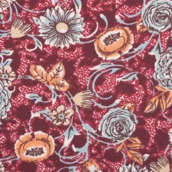 Baumwollstoff Popeline Sveta Blumen bordeauxrot 1,45m Breite