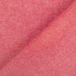 Baumwollstoff Popeline Yarn Dyed garngefärbt einfarbig rot meliert 1,44m Breite