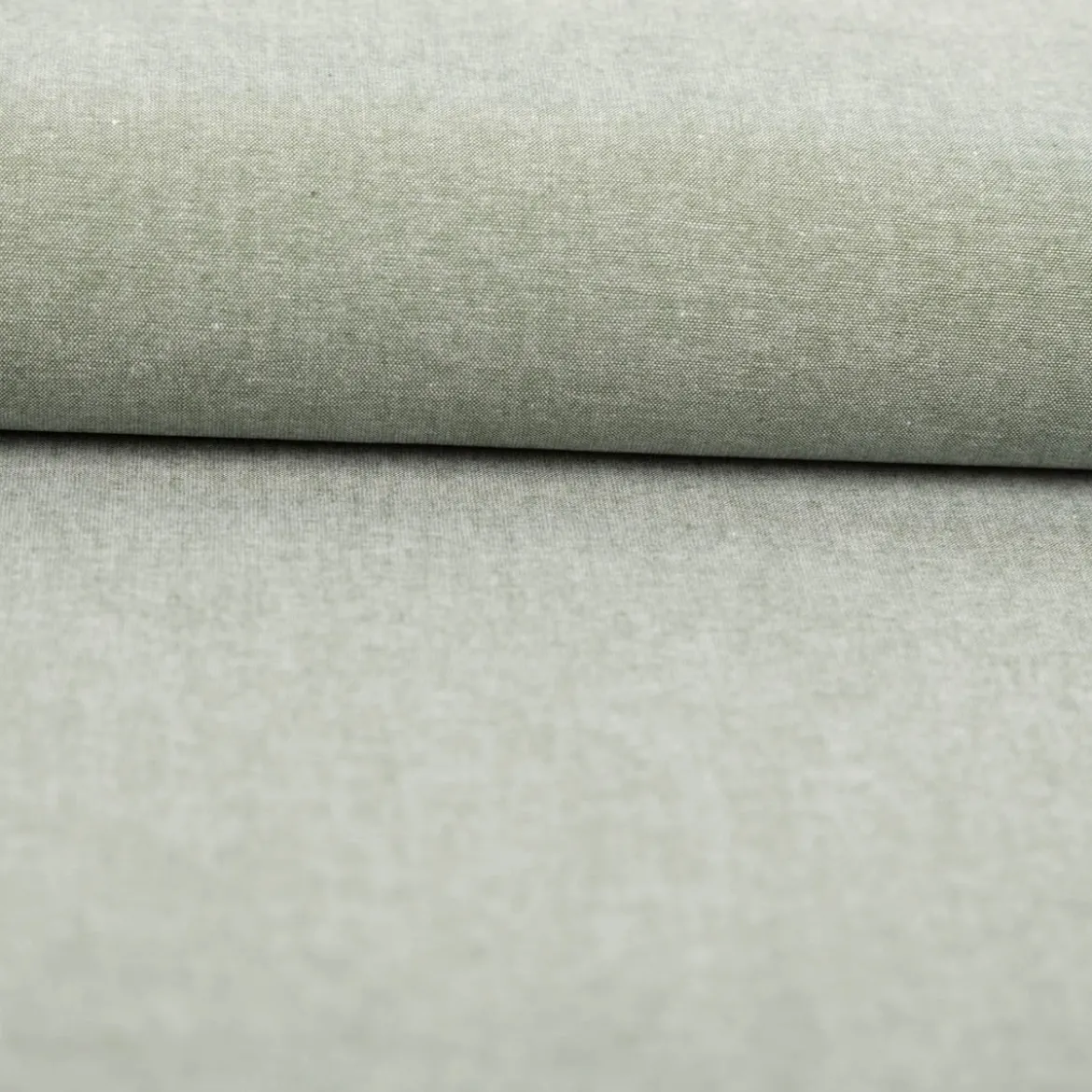 Baumwollstoff Popeline Yarn Dyed garngefärbt einfarbig dunkelgrün meliert 1,44m Breite