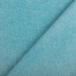 Baumwollstoff Popeline Yarn Dyed garngefärbt einfarbig petrol meliert 1,44m Breite