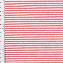 Baumwollstoff Popeline Yarn Dyed garngefärbt Streifen 3mm rot weiß 1,44m Breite
