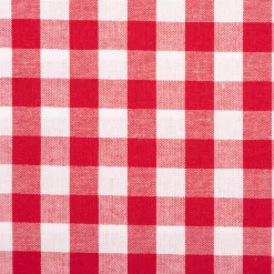 Baumwollstoff Popeline Yarn Dyed garngefärbt Vichy Karos rot weiß 1,44m Breite