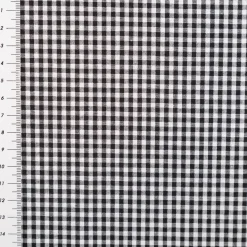 Baumwollstoff Popeline Yarn Dyed garngefärbt kleine Karos 2,7 mm schwarz weiß 1,44m Breite
