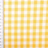 Baumwollstoff Popeline Yarn Dyed garngefärbt Vichy Karos gelb weiß 1,44m Breite