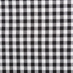Baumwollstoff Popeline Yarn Dyed garngefärbt Vichy Karos schwarz weiß 1,44m Breite