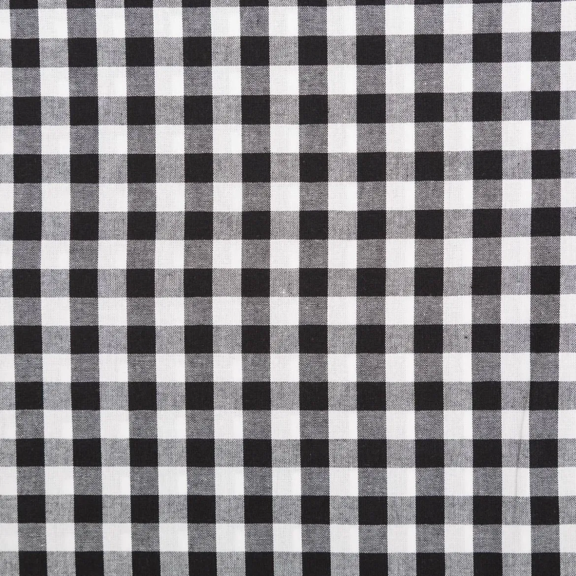 Baumwollstoff Popeline Yarn Dyed garngefärbt Vichy Karos schwarz weiß 1,44m Breite