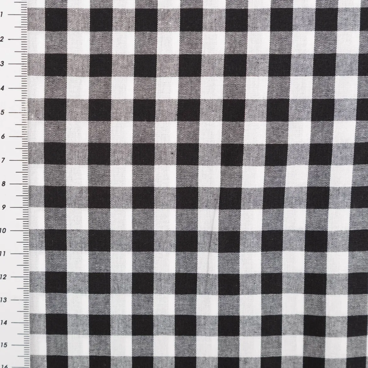 Baumwollstoff Popeline Yarn Dyed garngefärbt Vichy Karos schwarz weiß 1,44m Breite