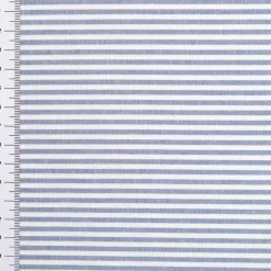 Baumwollstoff Popeline Yarn Dyed garngefärbt Streifen 3mm blau weiß 1,44m Breite