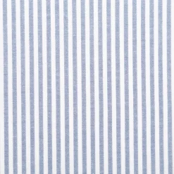 Baumwollstoff Popeline Yarn Dyed garngefärbt Streifen 3mm blau weiß 1,44m Breite