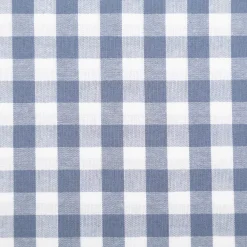 Baumwollstoff Popeline Yarn Dyed garngefärbt Vichy Karos blau weiß 1,44m Breite