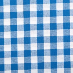 Baumwollstoff Popeline Yarn Dyed garngefärbt Vichy Karos himmelblau weiß 1,44m Breite