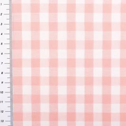 Baumwollstoff Popeline Yarn Dyed garngefärbt Vichy Karos altrosa weiß 1,44m Breite