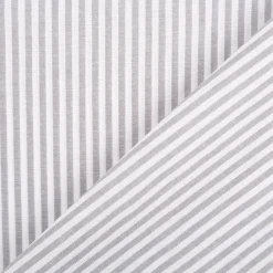 Baumwollstoff Popeline Yarn Dyed garngefärbt Streifen 3mm grau weiß 1,44m Breite