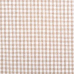 Baumwollstoff Popeline Yarn Dyed garngefärbt kleine Karos 2,7 mm sand weiß 1,44m Breite