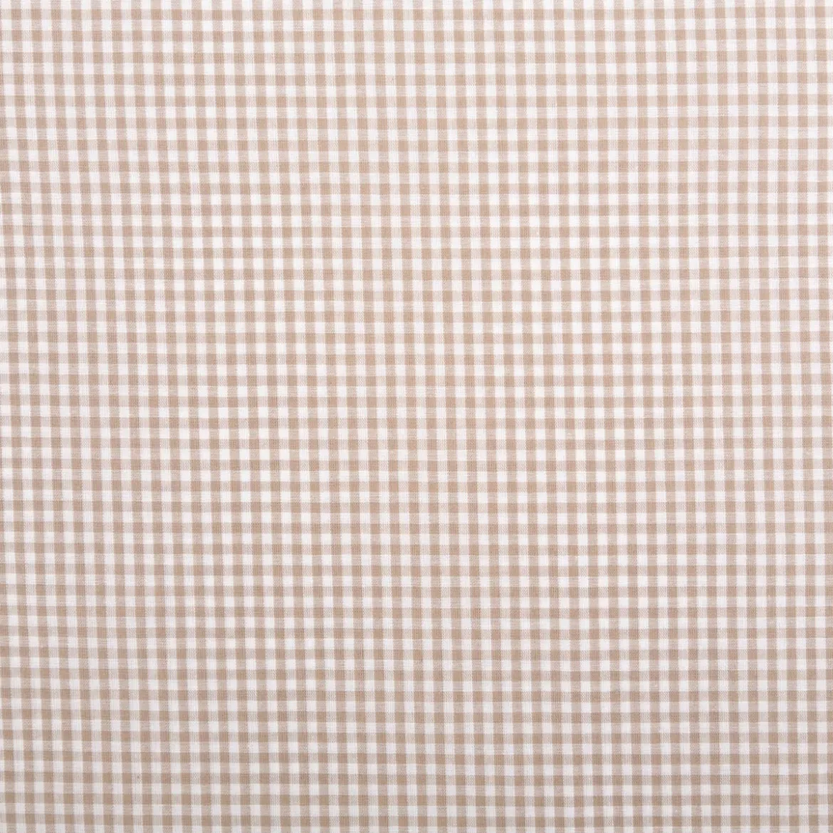 Baumwollstoff Popeline Yarn Dyed garngefärbt kleine Karos 2,7 mm sand weiß 1,44m Breite