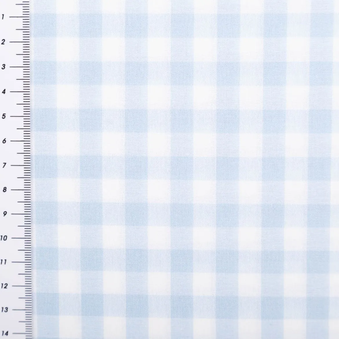 Baumwollstoff Popeline Yarn Dyed garngefärbt Vichy Karos hellblau weiß 1,44m Breite