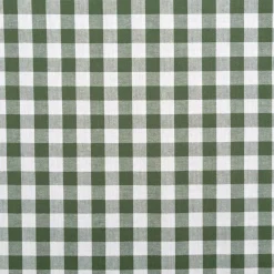 Baumwollstoff Popeline Yarn Dyed garngefärbt Vichy Karos dunkelgrün weiß 1,44m Breite