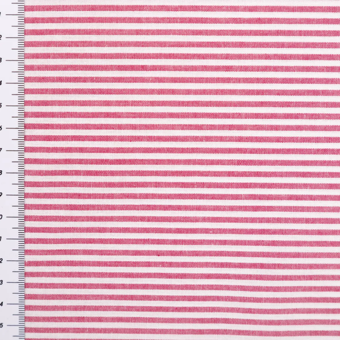 Baumwollstoff Popeline Yarn Dyed garngefärbt Streifen 3mm beere weiß 1,44m Breite