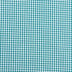 Baumwollstoff Popeline Yarn Dyed garngefärbt kleine Karos 2,7 mm petrol weiß 1,44m Breite