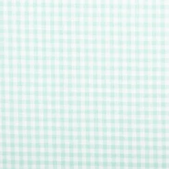 Baumwollstoff Popeline Yarn Dyed garngefärbt kleine Karos 2,7 mm mint weiß 1,44m Breite
