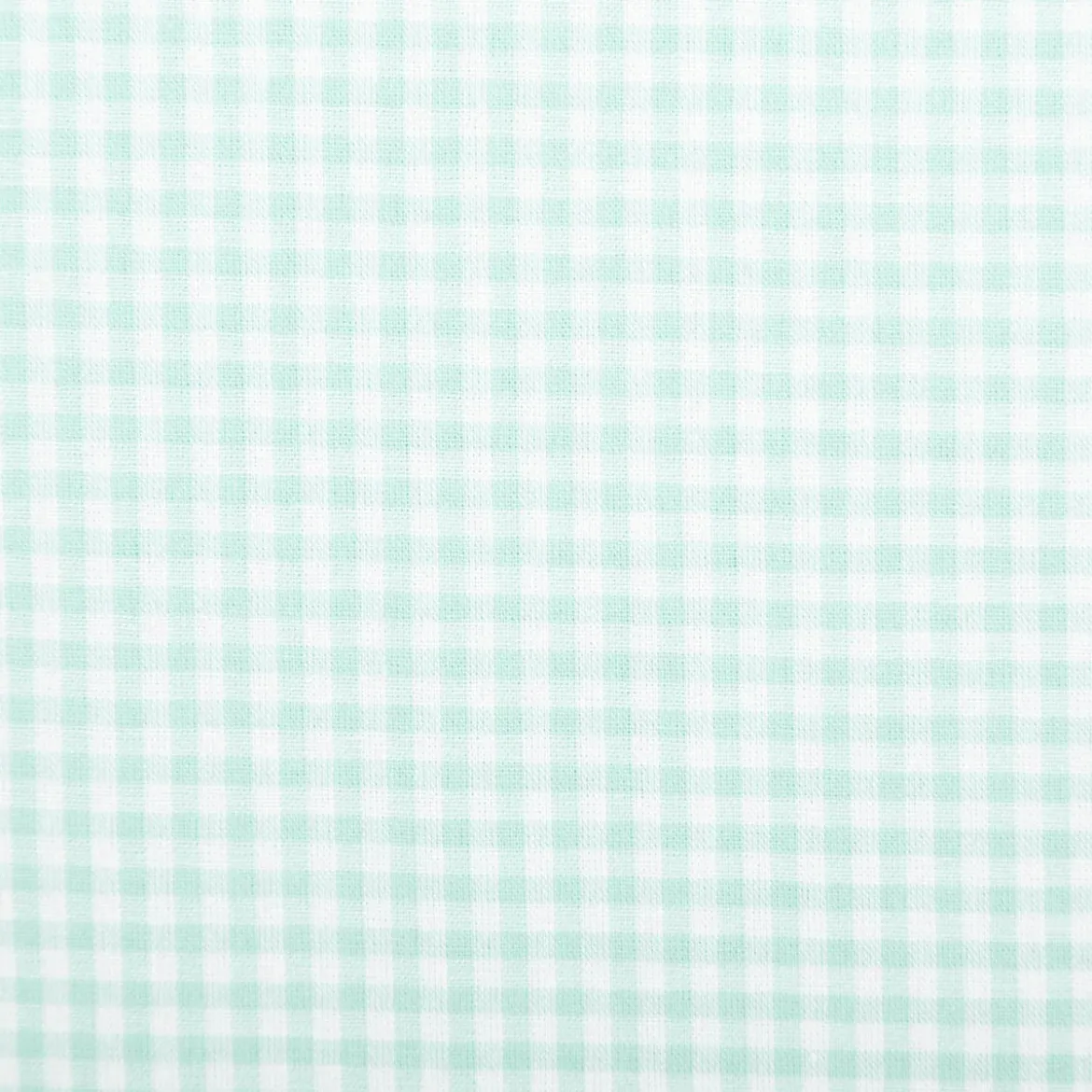 Baumwollstoff Popeline Yarn Dyed garngefärbt kleine Karos 2,7 mm mint weiß 1,44m Breite