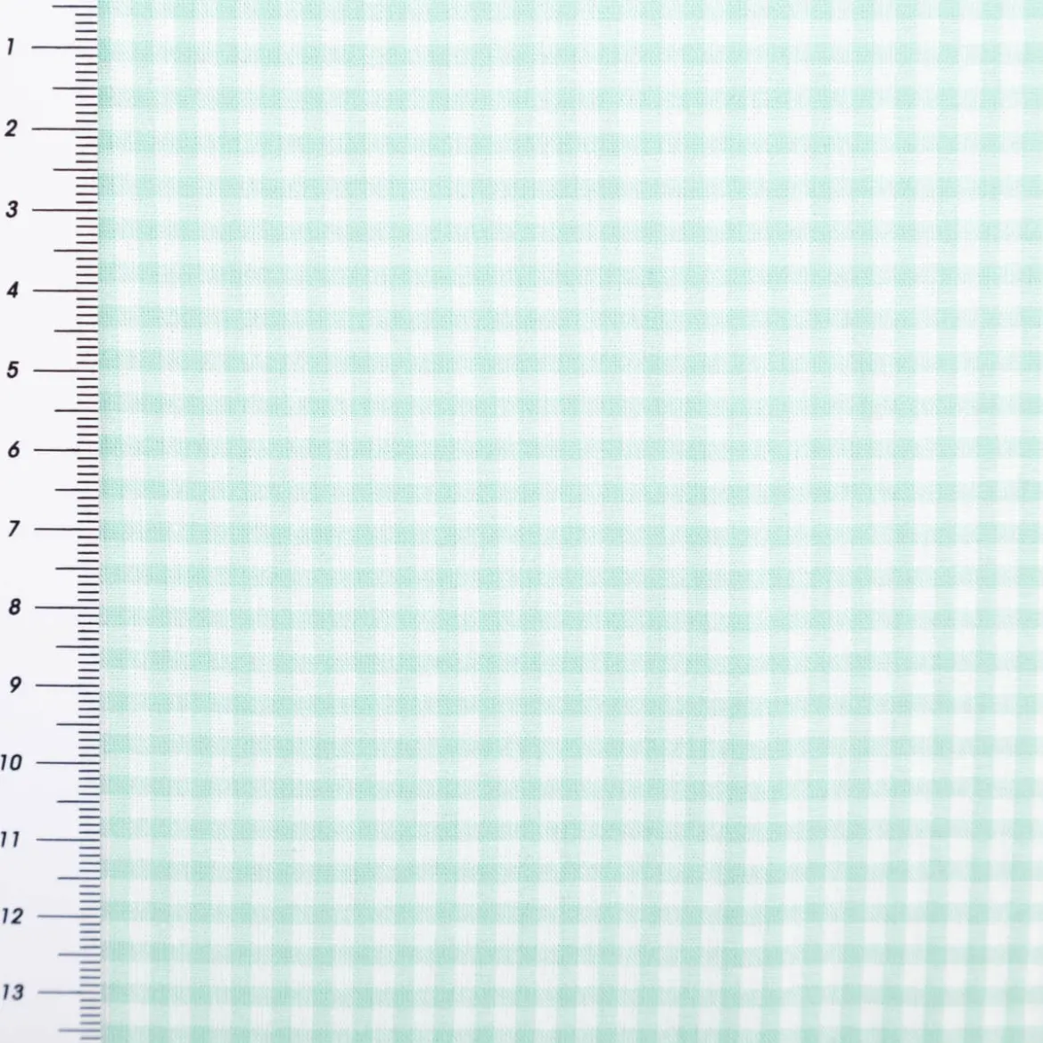 Baumwollstoff Popeline Yarn Dyed garngefärbt kleine Karos 2,7 mm mint weiß 1,44m Breite