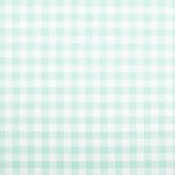 Baumwollstoff Popeline Yarn Dyed garngefärbt Vichy Karos mint weiß 1,44m Breite