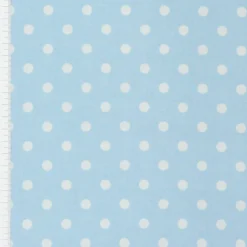 Baumwollstoff Punkte groß Ø 7mm babyblau weiß