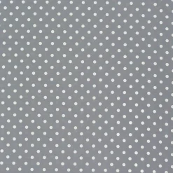 Baumwollstoff Punkte groß Ø 7mm grau weiß