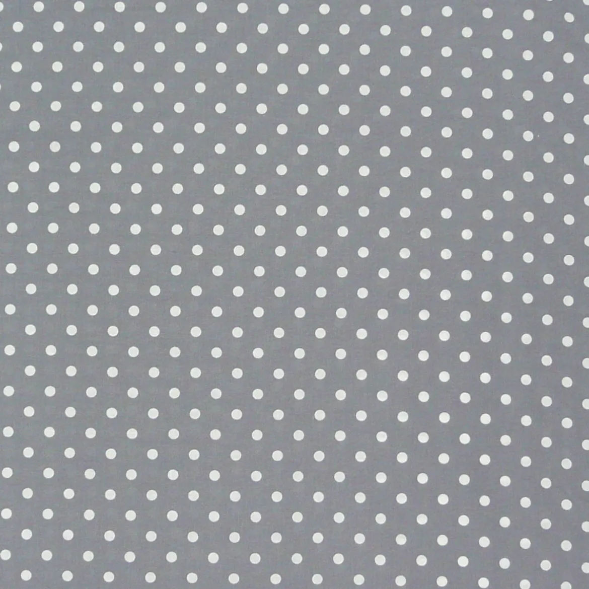 Baumwollstoff Punkte groß Ø 7mm grau weiß