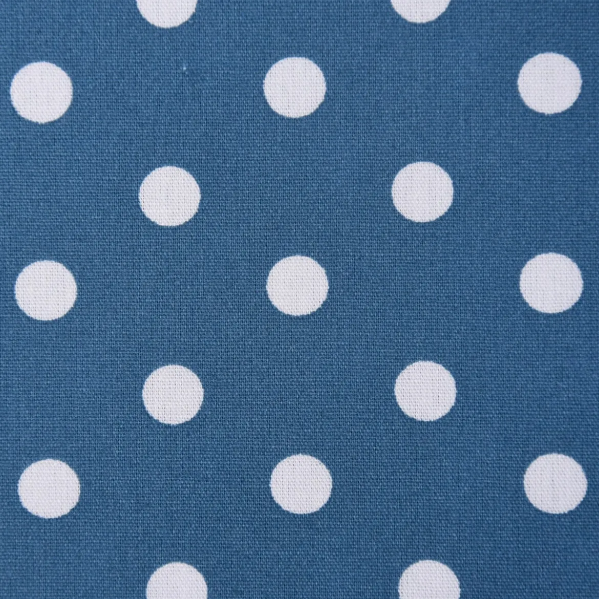 Baumwollstoff Punkte groß Ø 7mm jeansblau weiß 1,40m Breite
