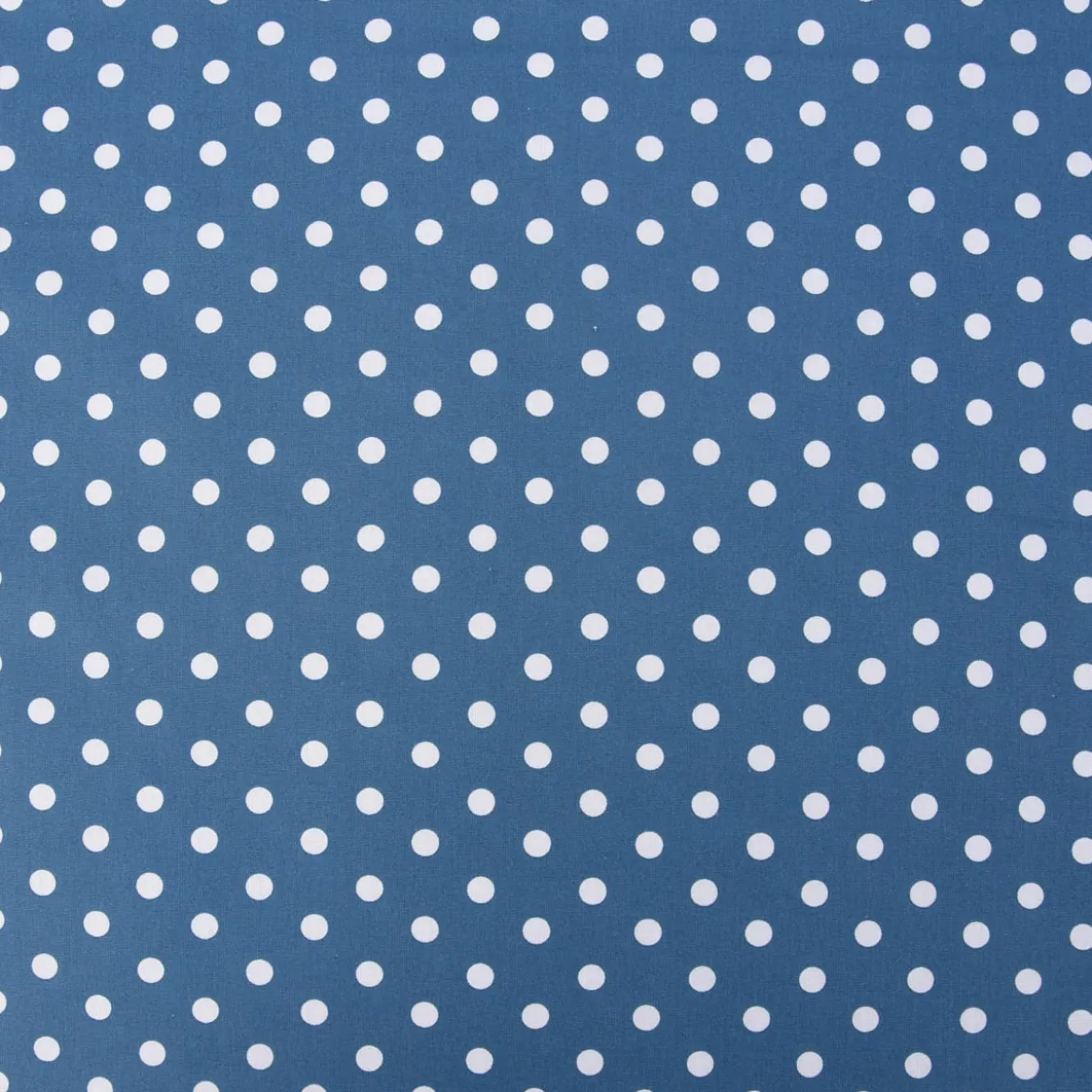 Baumwollstoff Punkte groß Ø 7mm jeansblau weiß 1,40m Breite