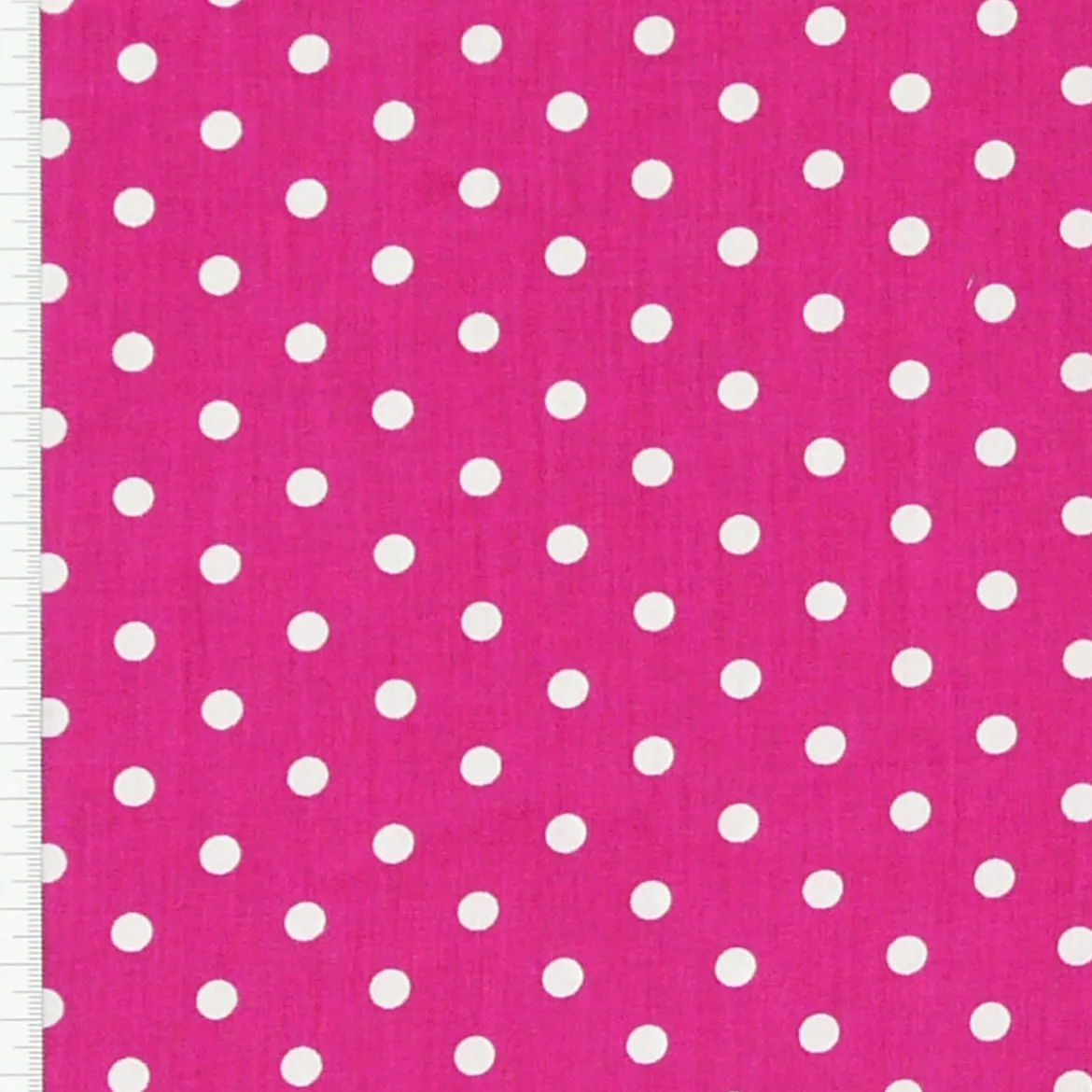 Baumwollstoff Punkte groß Ø 7mm pink weiß