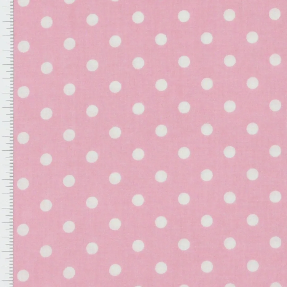 Baumwollstoff Punkte groß Ø 7mm rosa weiß