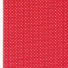 Baumwollstoff Punkte klein Ø 1mm rot weiß