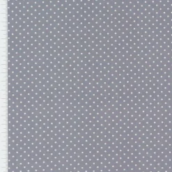 Baumwollstoff Punkte klein Ø 1mm grau weiß