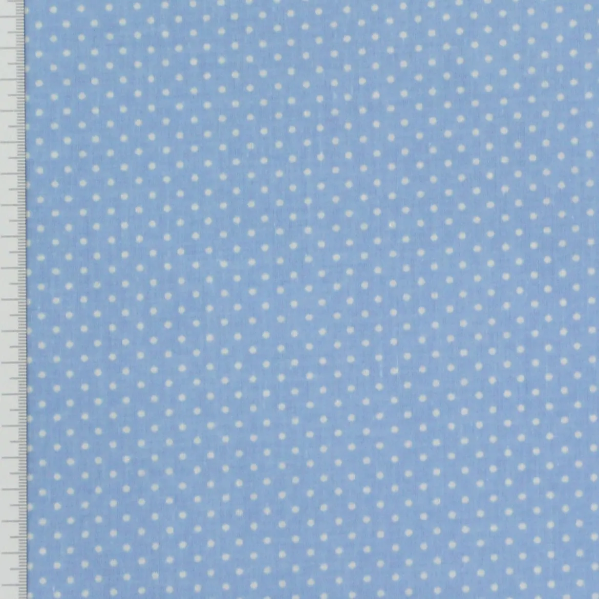 Baumwollstoff Punkte klein Ø 1mm baby blau weiß