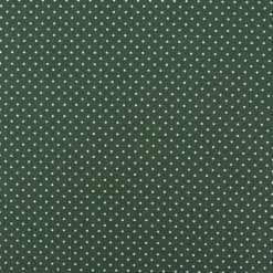Baumwollstoff Punkte mini Ø 1mm dunkelgrün weiß 1,40m Breite